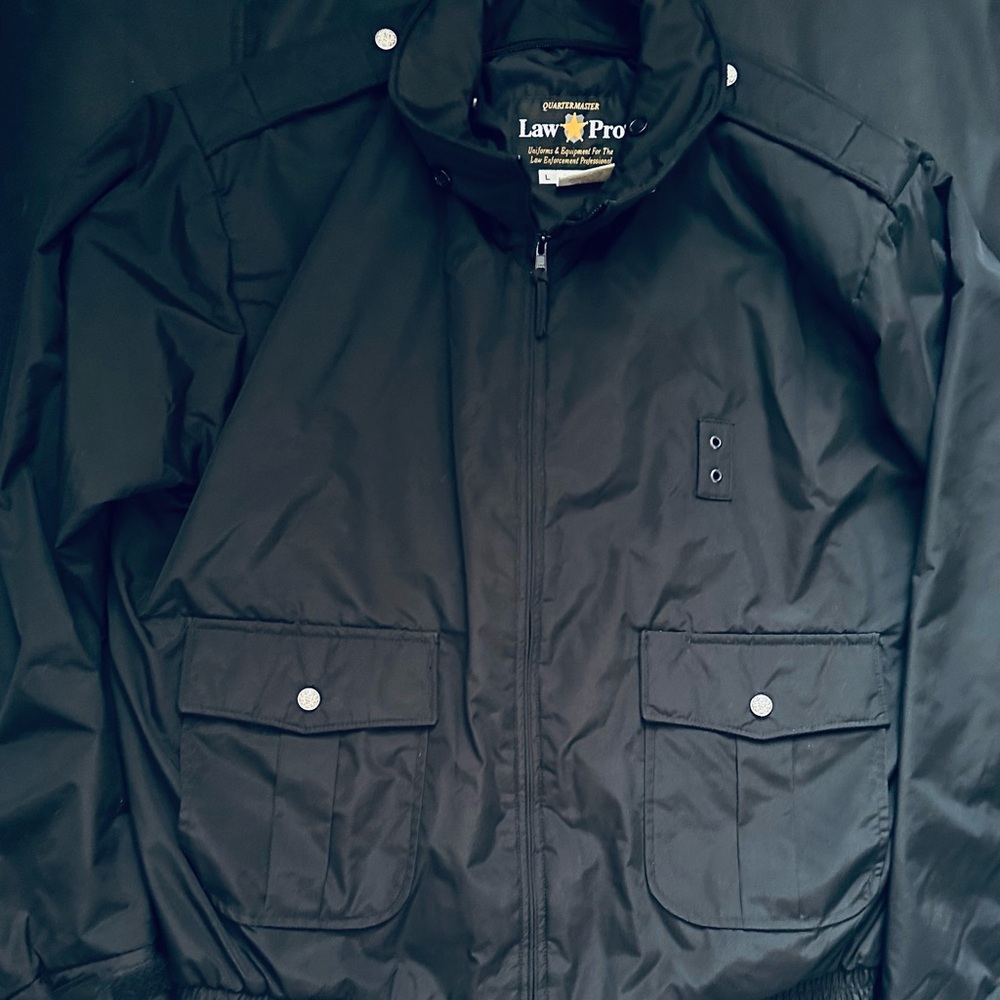 Men's Black Law Pro Windbreaker Jacket Size L